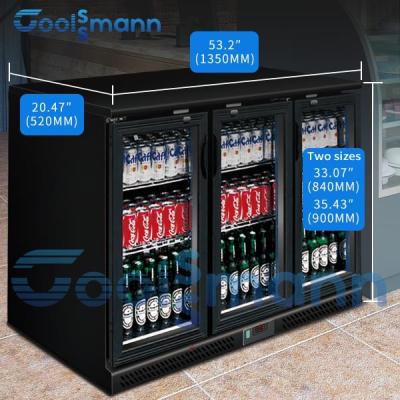 China Digital Thermostat Beer Bottle Fridge Chiller , Glass Door Small Beer Fridge Cabinet for sale