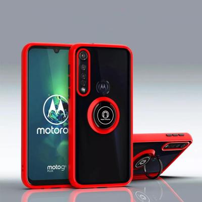 China Shockproof Ring Phone Case For Motorola G6 G7 G8 E5 E6 E7 plus Precision Hole Protective Lens Phone Case Mobile Phone Accessories for sale