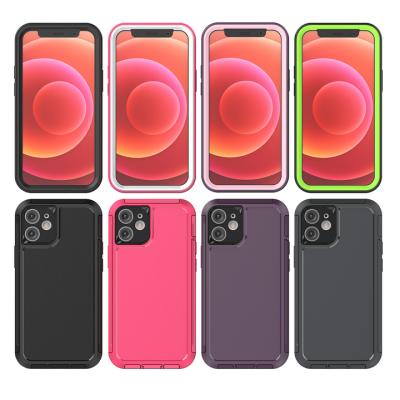 China 2020 New 360 Shockproof Full Protected Phone Case For iPhone11 12Promax TPU PC Shock Proof Mobile Phone Back Cover for sale