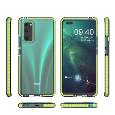 China Shockproof Soft Phone Case For Honor 20 30 Pro Transparent TPE+TPU Protect Shell For HUAWEI mate10 20 30 lite Accessories Cell Phone Case for sale