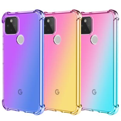 China Hot Four Corner Shockproof Protect Shockproof Soft TPU Phone Case For Google Pixel 3 Gradient 4 5 6XL Soft Phone Case for sale