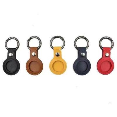 China Shockproof Airtags Cover For Apple Airtag Location Tracker Cover Device Keychain Leather Case for sale