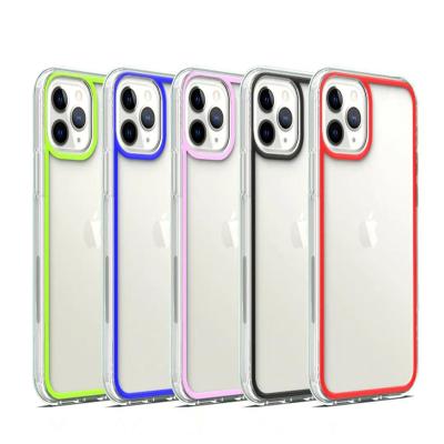 China Transparent Acrylic Shockproof Phone Case For iPhone 11 Pro TPU Max Anti-drop Phone Case For iPhone 7 8 Se 2020 Mobile Case Cover for sale