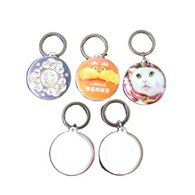 China New 44MM Eco-friendly Empty Key Chain Accessories Customized Advertising Gifts 100 Sets for sale