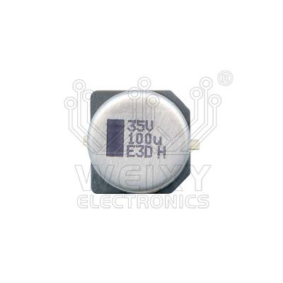 China original 35V 100uf capacitor for automotives ECU 35V original 100uf for sale