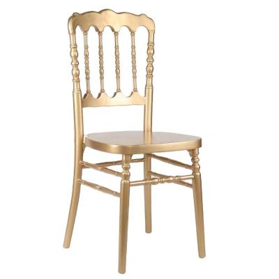 China Modern Napoleon Chair For Sale Wholesale White Wooden Cushions Wedding Gold Wooden Dining Rental for sale