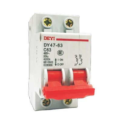 China DC Miniature Circuit Breaker Medium Voltage PV Circuit Breaker Made In China DY47-63 for sale