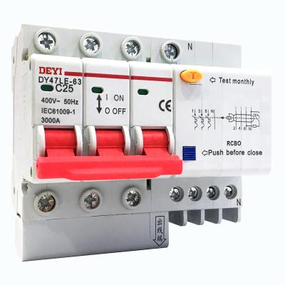 China 50Hz 230v AC High Quality DY47LE Type C D NC Circuit Breaker Circuit Breaker for sale