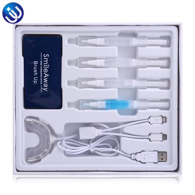 China Teeth Whitening and Cleaning 3 Blue Adapters 16pcs LED Light Phone Connected Pen Clear Teeth Whitening Kit for Home Use for sale