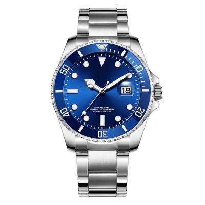 China Stainless Steel Rotating Logo Watch Customized Mechanical Mens Automatic Luminous Glass Bezel Sapphire Bezel Waterproof Automatic Watch for sale