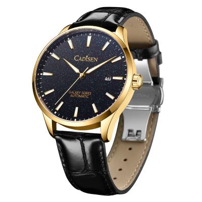 China Fashion Brand Classic Men's Tourbillon Automatic Chronograph Black Hollow Dial Leather Strap Mechanical Watches for sale