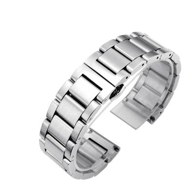 China Brushed Stainless Steel 20mm 22mm Watch Strap Metal 316 Stainless Steel Watch Band for sale