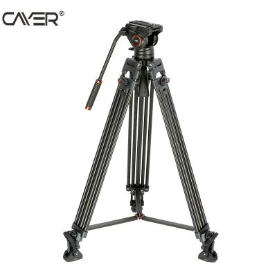 China Cayer BV30LH Portable and Flexible and Foldable Heavy Duty Double Tubes Tripod Good Quality Professional Aluminum Camera Tripod for sale