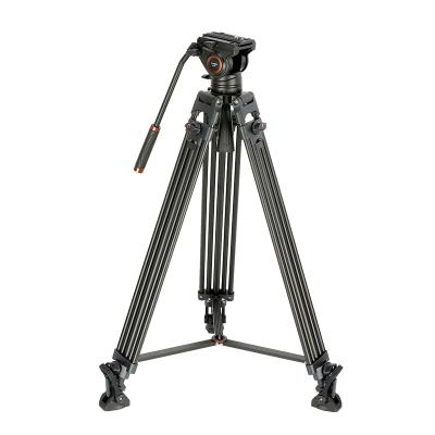 China Cayer BV30LH Portable and Foldable Hot Selling Aluminum Tripod Video Camera Tripods Stand with Rubber Horsehoof Feet for sale