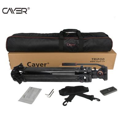 China Professional Brand Cayer BV25LH Portable and Flexible Foldable Tripod Carbon Fiber Tripod with Telescopic Legs for sale