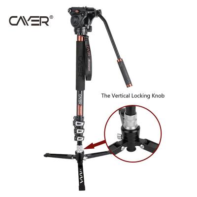 China Cayer AF34DVH4 Professional Extendable Video Camera Monopod Aluminum Monopod with Monopod Telescopic Legs 4 Sections for sale