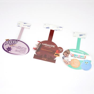 China Custom Printed Adhesive Pop PVC Display Stand Easy Installation Wobblers For Promotion for sale