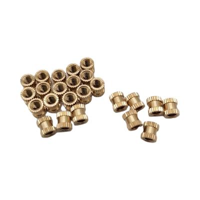 Cina Wholesale hot melt injection molding special-shaped straight knurled twill environmentally friendly slotted blind hole brass nut in vendita