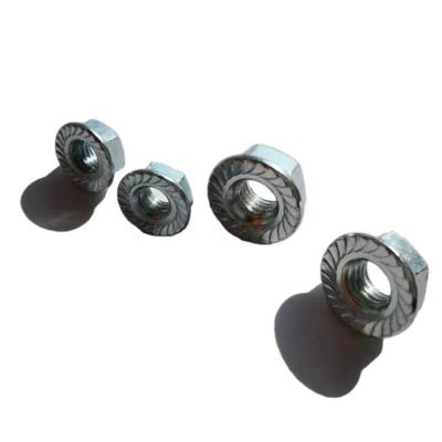 China White flange nuts Furniture Assembly Fasteners din6923 hex flange nuts stainless steel hex flange nut for sale