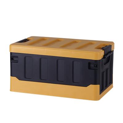 China New Viable Folding Plastic Storage Box With Lid Collapsible Sundries Organizer for sale