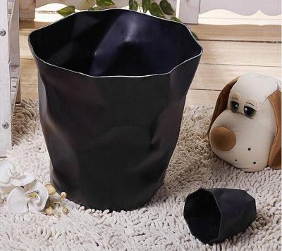 China Hot Selling Viable Black Color Waste Paper Plastic Trash Bin for sale