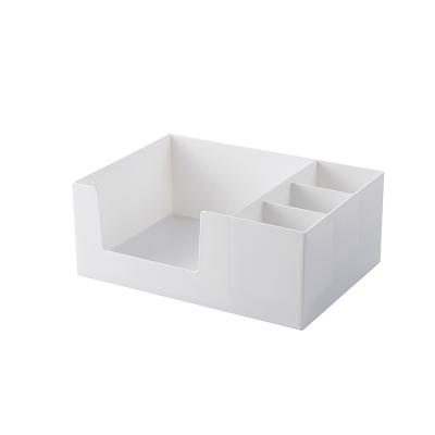 China 2021 Fashion Hot Selling Cosmetic Storage Box Office Desk Plastic With Drawer for sale