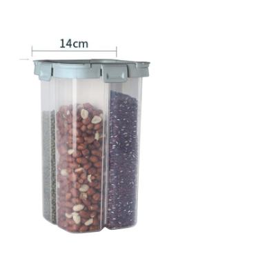 China Clear Viable Transparent Plastic Spice Candy Cereal Kitchen Jar Storage Container Food Supplies Kitchen Box for sale