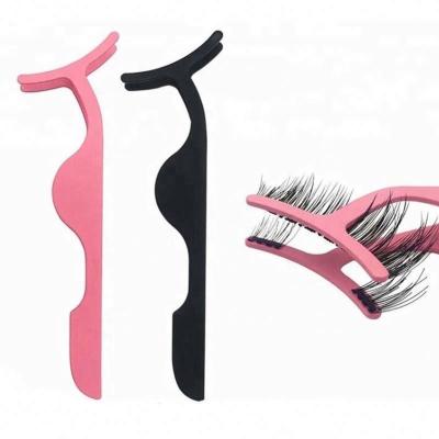 China Reusable Pink Private Label Convenience Makeup Stainless Steel Eyelash Extension Tweezers for sale