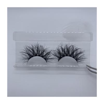 China Long lasting real minkeyelashes and high quality black real minkelashes wild false eyelashes for sale