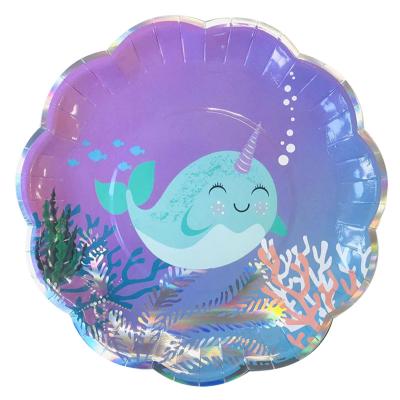 China Modern Hot Sell Party Event Party Decoration Disposable Whale Theme Birthday Gift For Kids for sale