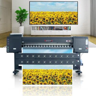 China Hotel Factory 1.6m 1.9m Cheap 3.2 Cable Banner Printer UV Flatbed Eco Solvent Printer Roll To Roll Label Printer For Large Material for sale