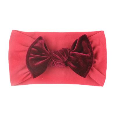 China Wholesale Autumn Winter Baby Bow Hairband Nylon European American Children's Eco-friendly Headband for sale