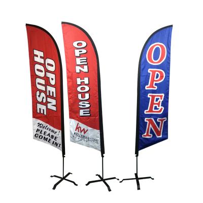 China Custom Style Open House Advertising Flag Banner Wind Feather Flying Flag for sale