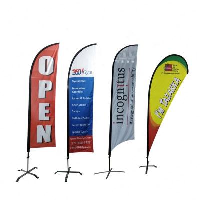 China Promotion Flying Feather Flag Ruffles Custom Printing Advertising Beach Flags and Banners for sale