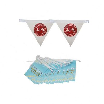 China Custom Double Side Hanging Printing PVC Decoration Bunting Flag Professional Manufacturing for sale