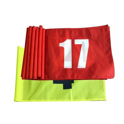 China 210D Nylon Sports Events Golf Practice Flag Make Your Own Club Logo Golf Flag Reflector for sale