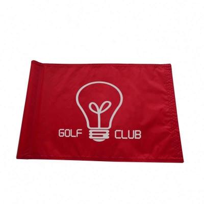 China Flag on golf course for direction or for golf club advertising putting green wholesale custom flags checkered polyester golf flag custom golf accessories with custom design for sale