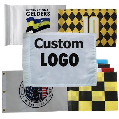 China Custom Made Custom Big Event Flag 210D Nylon Printing Sublimation Printing American Flag Golf Custom for sale