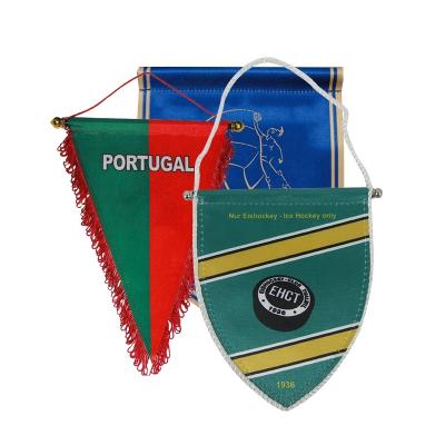 China Hot Selling Popular Custom Healthcare Institutes Triangle Pennant Flags Custom Design Football Fan Items for sale