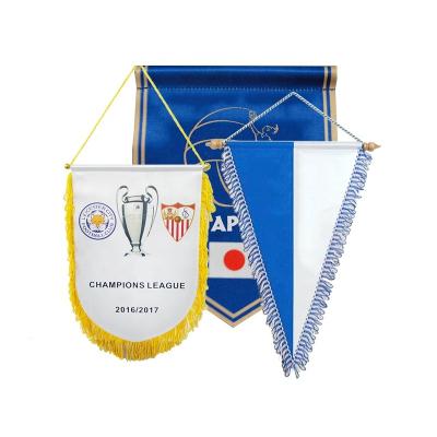 China Custom Sports Hanging Pennant Small Satin Custom Flag Custom Pennant Football Club Pennats for sale