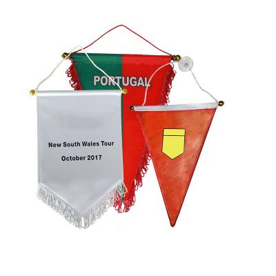 China Hanging Manufacturer Direct Making Sublimation Print Custom Sports Pennants Hanging Triangle Flag for sale