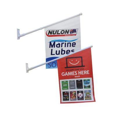 China Health Care Institutes Wholesale Advertising Outdoor Wall Flag Custom Angled Wall Banner Wall Flag for sale