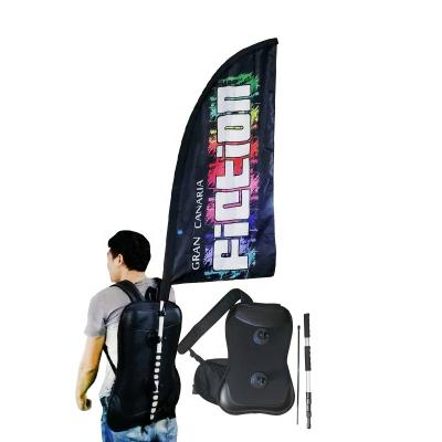 China FLYING design your own custom flags street backpack walking flag to display indoors or outdoors event for sale