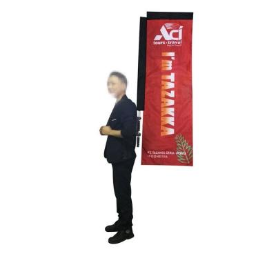 China High Quality PVC Flag Banner Backpack X Banner Advertising Banner Backpack FLYING Walking Flag for sale