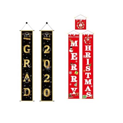 China Factory Directly Sell Spring Festival Couplets Christmas Atmosphere Wall Cloth Hanging Chinese Couplets For Your Party for sale