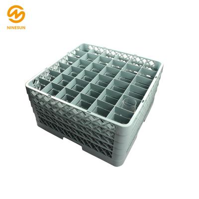 China Sustainable Practical Plastic PP Groove Glass Cup Holder Storage Frame 36 Partitions for sale