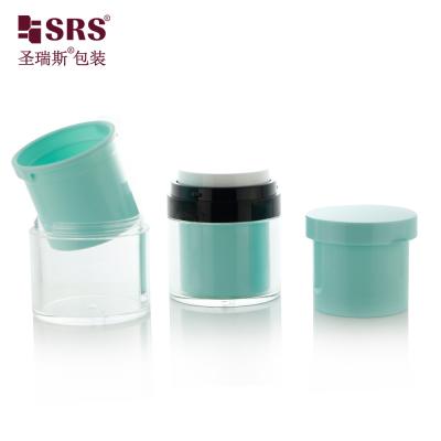 China Factory Manufacturer Replaceable Facial Cream Gel Skincare Serum Pump Airless Acrylic Cream Jar for sale