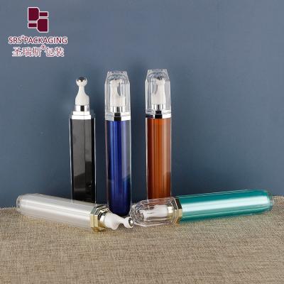 Chine 20 ml de sérum oculaire de massage en rouleau bouteilles en billes d'acier personnalisation bouteille de luxe en rouleau sur applicateur à vendre