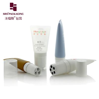 China 100ml 120ml 5 Roller Steel Balls Massage Cream Empty Cosmetic Plastic Round Roller Ball Tubes for sale