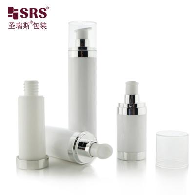 China 15ml 30ml 50ml Unique Design Pump Round Plastic Face Care Gel Lotion Bottle Airless for sale